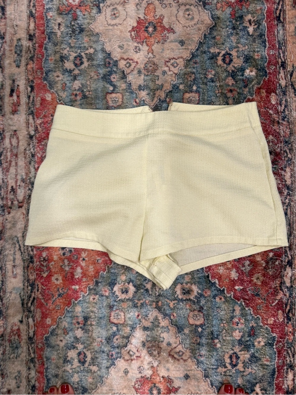 Yellow Women's Knit Shorts
